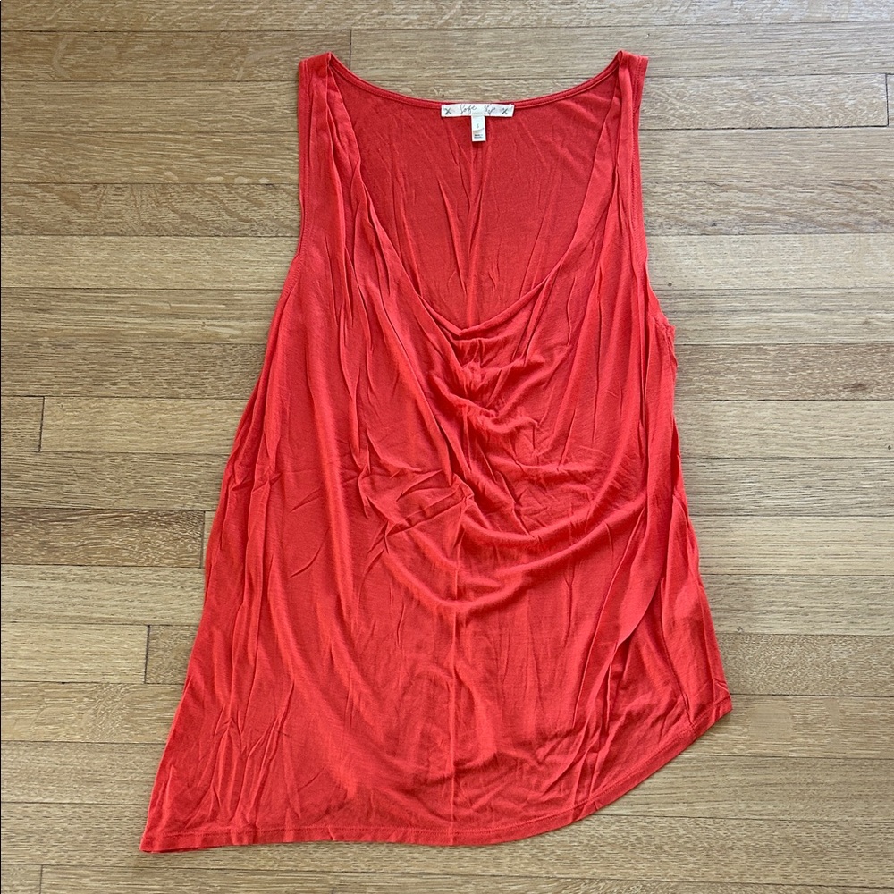SOFT JOIE bright orange tank top size small 100% viscose